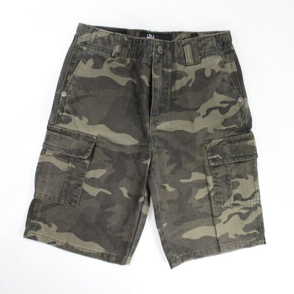 Micros Boys Olive Camouflage Regular Fit 6 Pockets Cargo Short Size 4T - Picture 1 of 5